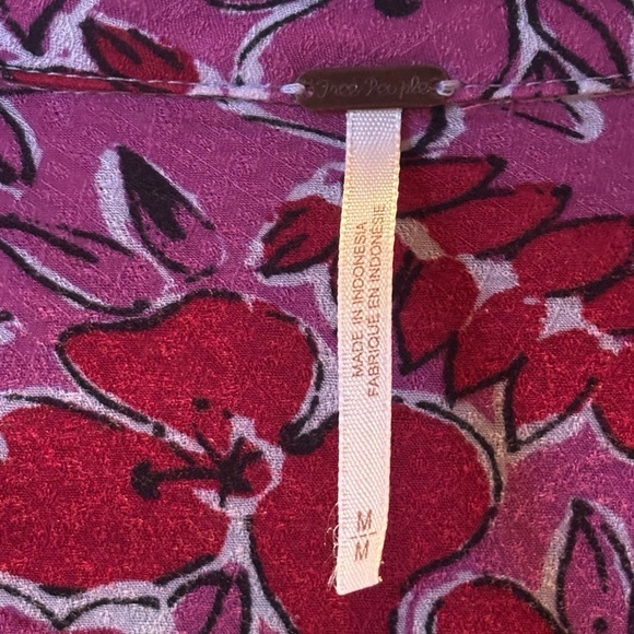 Free People “Brunch A Bunch” Floral Tunic Top 🌸 medium - Picture 4 of 9